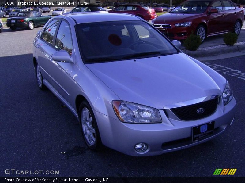 Clear Silver / Gray 2006 Kia Spectra SX Sedan