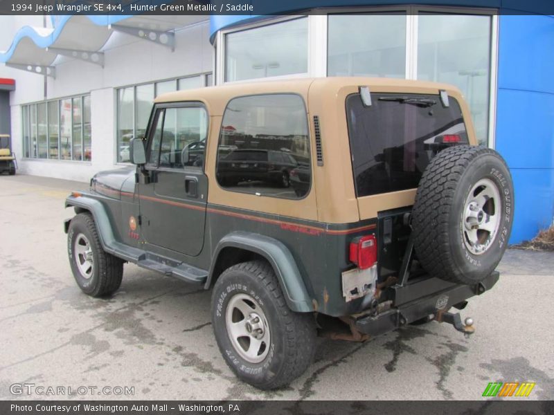 Hunter Green Metallic / Saddle 1994 Jeep Wrangler SE 4x4