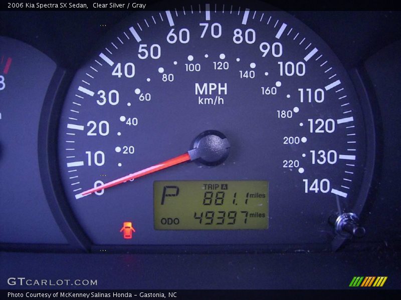 Clear Silver / Gray 2006 Kia Spectra SX Sedan