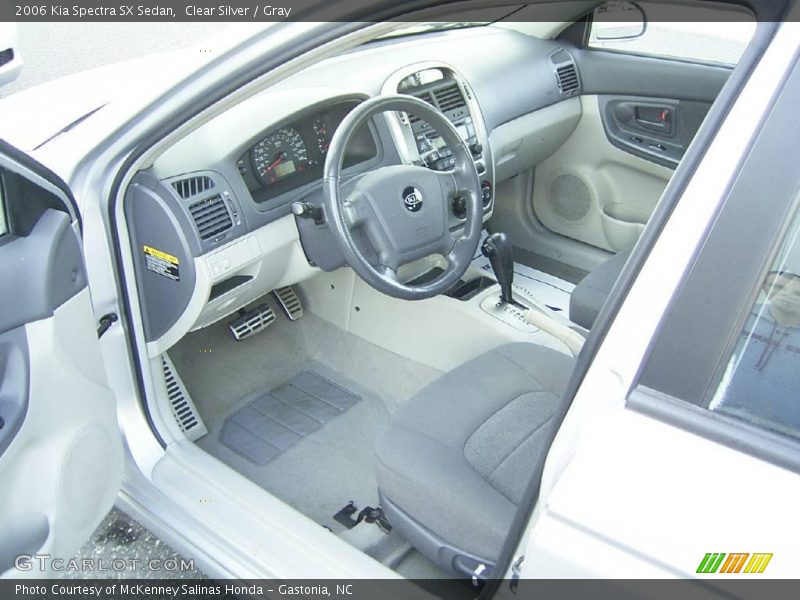 Clear Silver / Gray 2006 Kia Spectra SX Sedan