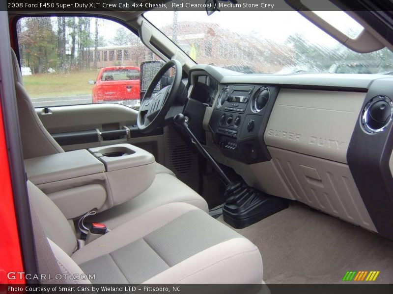 Red Clearcoat / Medium Stone Grey 2008 Ford F450 Super Duty XLT Crew Cab 4x4 Chassis