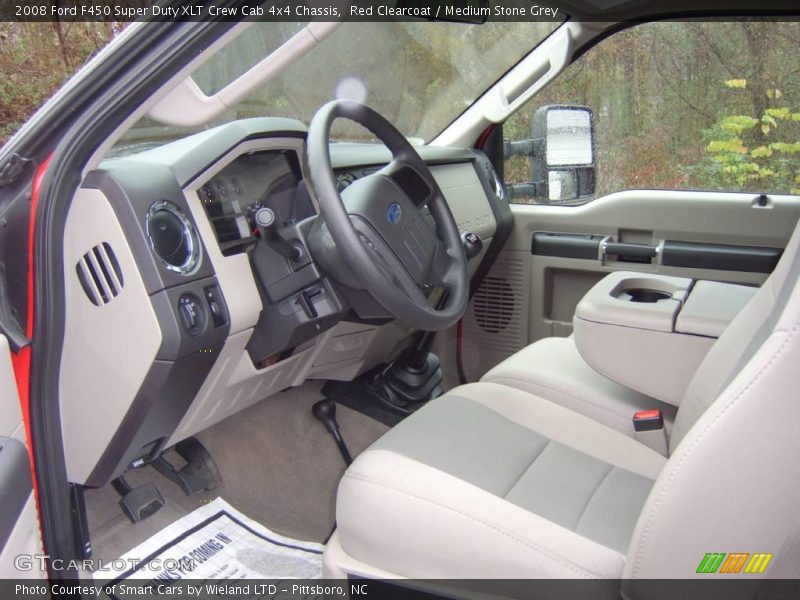 Red Clearcoat / Medium Stone Grey 2008 Ford F450 Super Duty XLT Crew Cab 4x4 Chassis