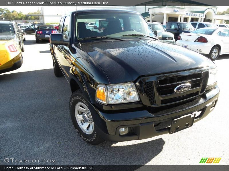 Black / Medium Dark Flint 2007 Ford Ranger Sport SuperCab