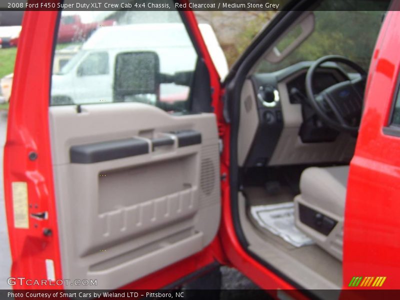 Red Clearcoat / Medium Stone Grey 2008 Ford F450 Super Duty XLT Crew Cab 4x4 Chassis