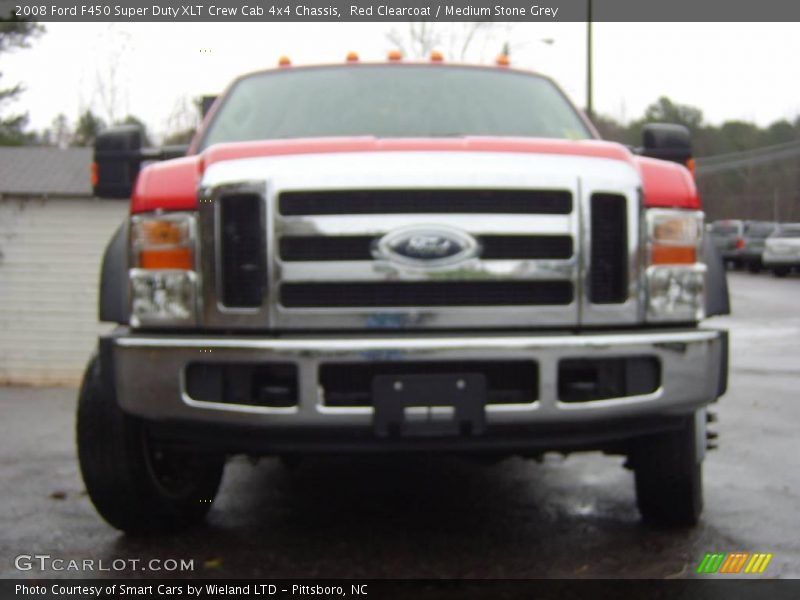 Red Clearcoat / Medium Stone Grey 2008 Ford F450 Super Duty XLT Crew Cab 4x4 Chassis