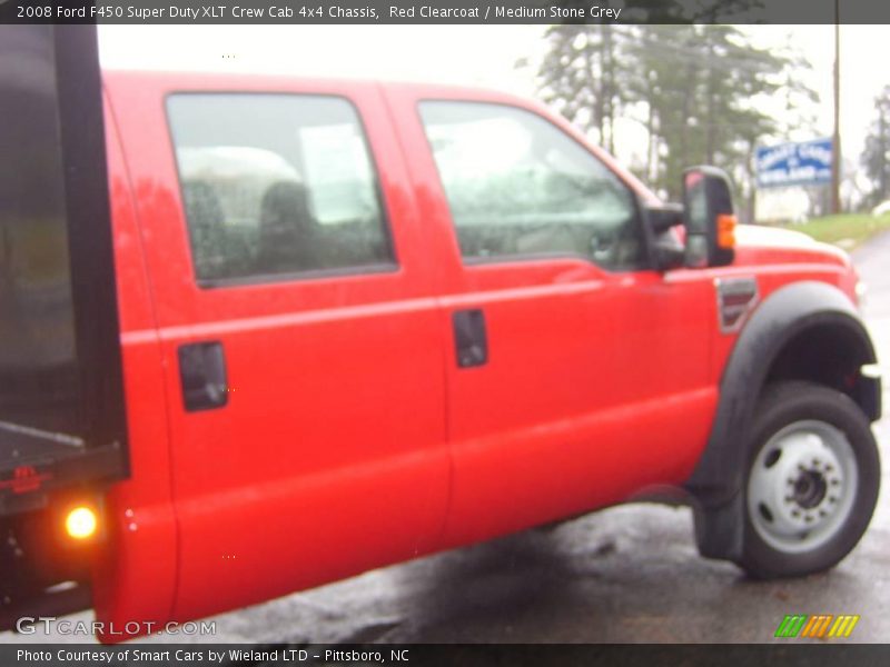 Red Clearcoat / Medium Stone Grey 2008 Ford F450 Super Duty XLT Crew Cab 4x4 Chassis