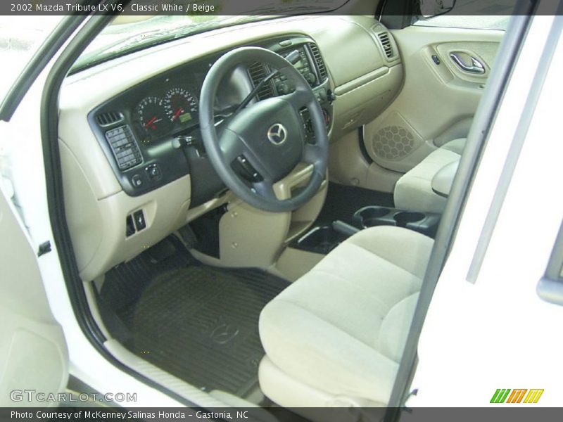 Classic White / Beige 2002 Mazda Tribute LX V6