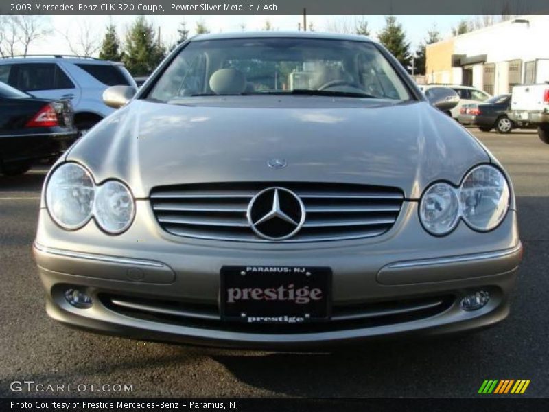 Pewter Silver Metallic / Ash 2003 Mercedes-Benz CLK 320 Coupe