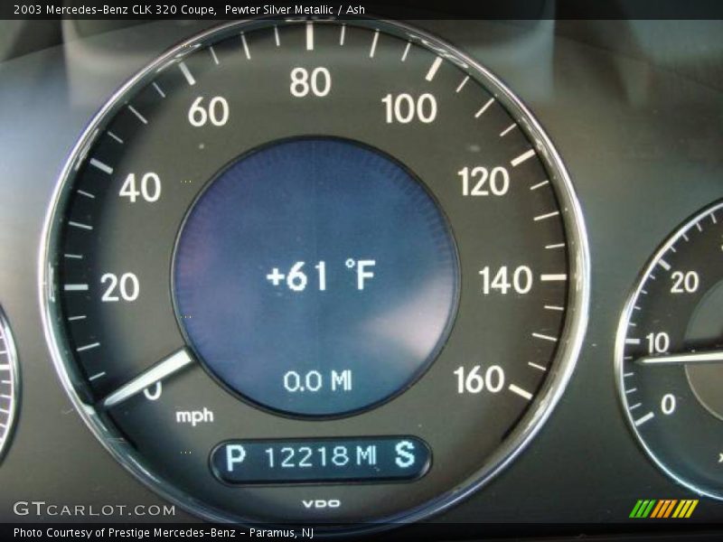 Pewter Silver Metallic / Ash 2003 Mercedes-Benz CLK 320 Coupe