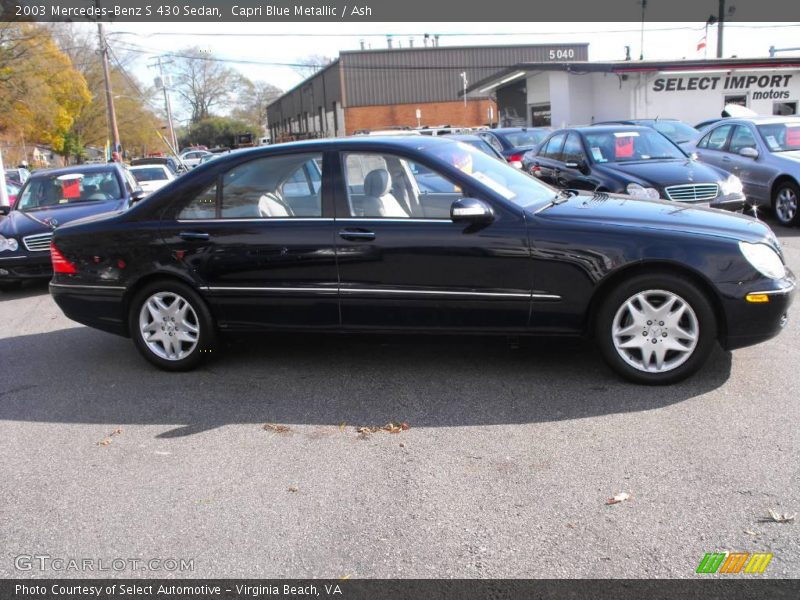 Capri Blue Metallic / Ash 2003 Mercedes-Benz S 430 Sedan