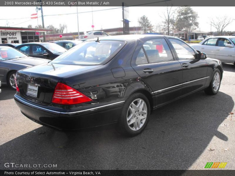 Capri Blue Metallic / Ash 2003 Mercedes-Benz S 430 Sedan