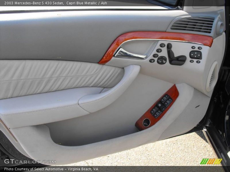 Capri Blue Metallic / Ash 2003 Mercedes-Benz S 430 Sedan
