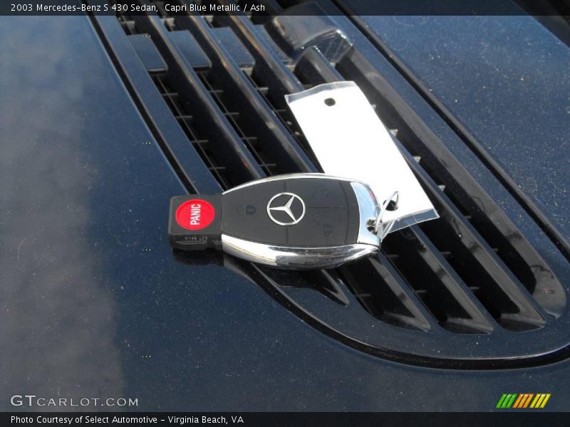 Capri Blue Metallic / Ash 2003 Mercedes-Benz S 430 Sedan