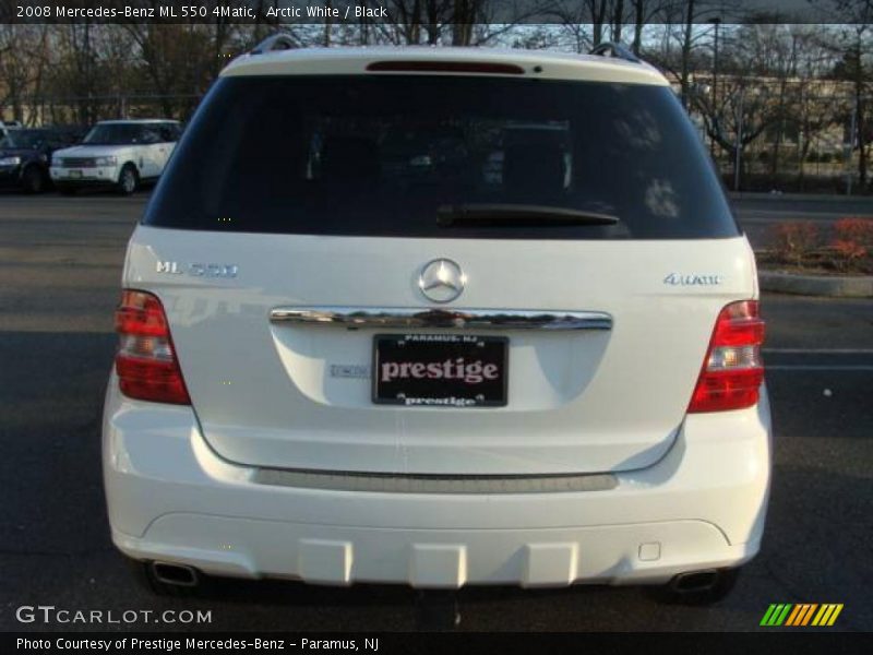 Arctic White / Black 2008 Mercedes-Benz ML 550 4Matic