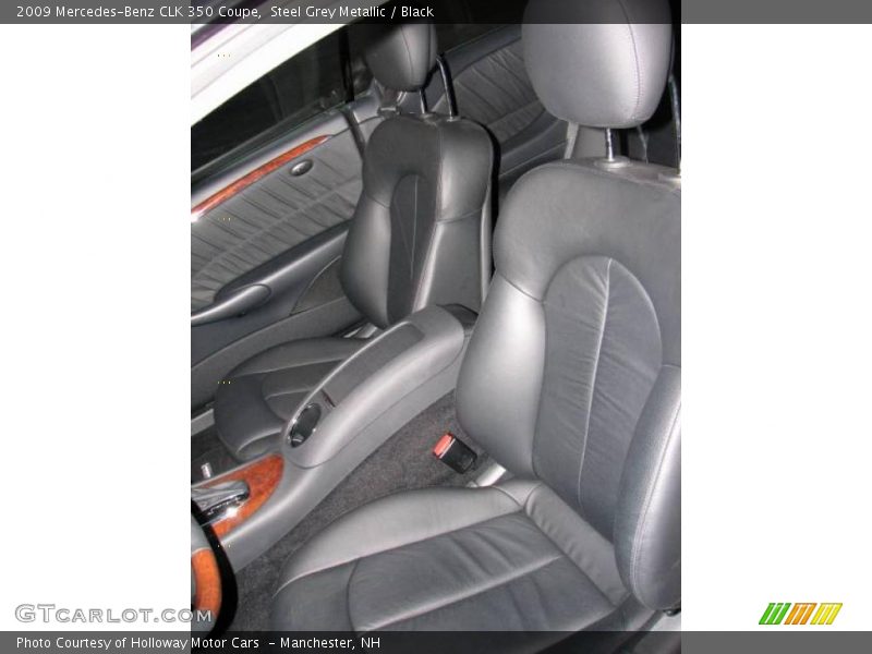 Steel Grey Metallic / Black 2009 Mercedes-Benz CLK 350 Coupe