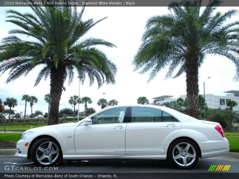 Diamond White Metallic / Black 2010 Mercedes-Benz S 400 Hybrid Sedan