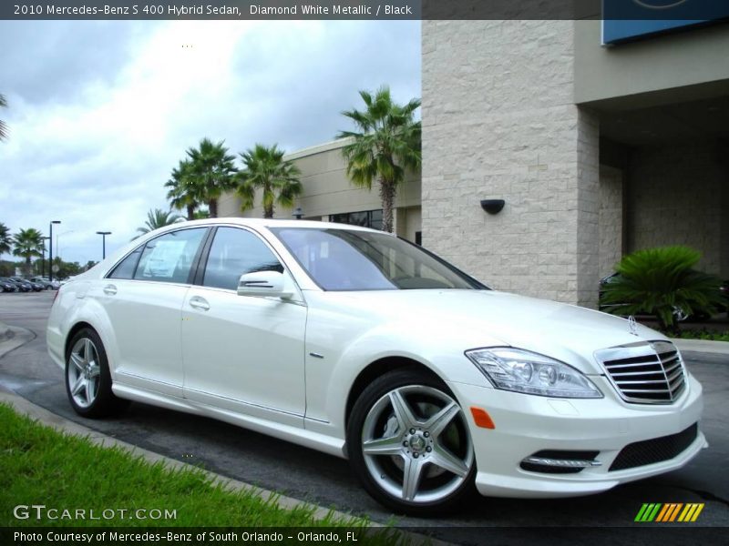 Diamond White Metallic / Black 2010 Mercedes-Benz S 400 Hybrid Sedan