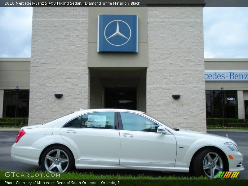 Diamond White Metallic / Black 2010 Mercedes-Benz S 400 Hybrid Sedan