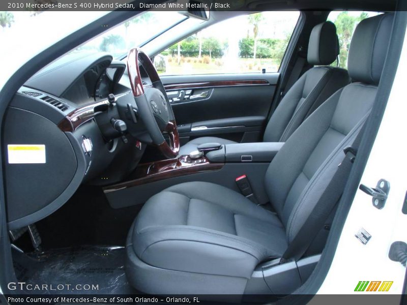 Diamond White Metallic / Black 2010 Mercedes-Benz S 400 Hybrid Sedan