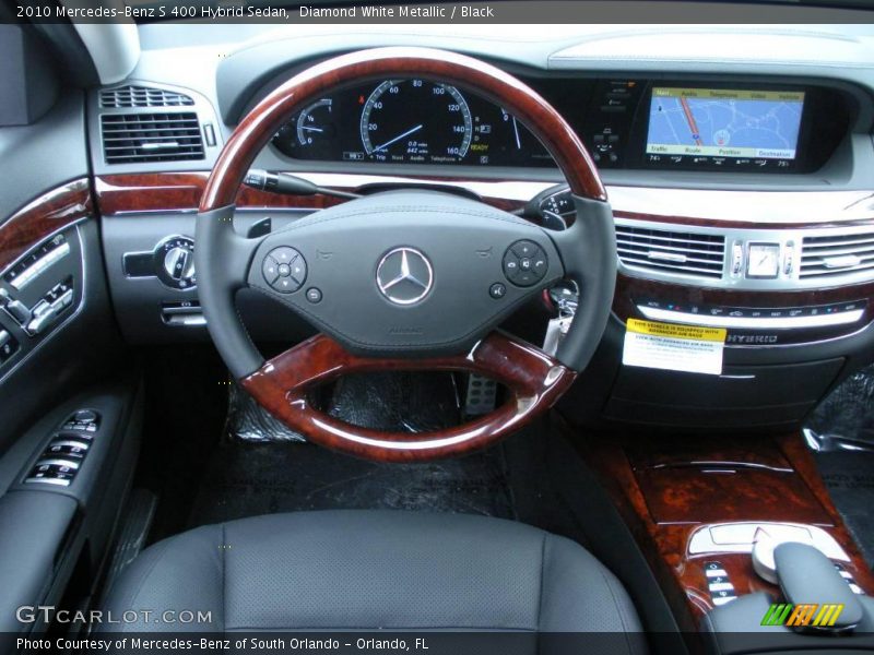 Diamond White Metallic / Black 2010 Mercedes-Benz S 400 Hybrid Sedan