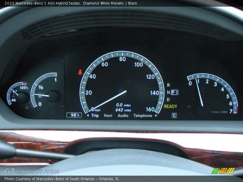 Diamond White Metallic / Black 2010 Mercedes-Benz S 400 Hybrid Sedan