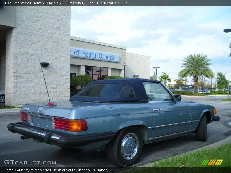 Light Blue Metallic / Blue 1977 Mercedes-Benz SL Class 450 SL roadster