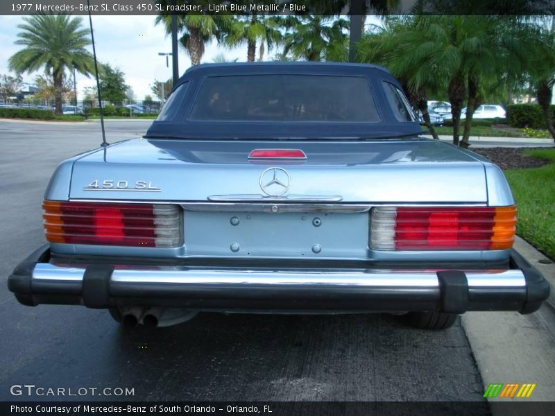 Light Blue Metallic / Blue 1977 Mercedes-Benz SL Class 450 SL roadster