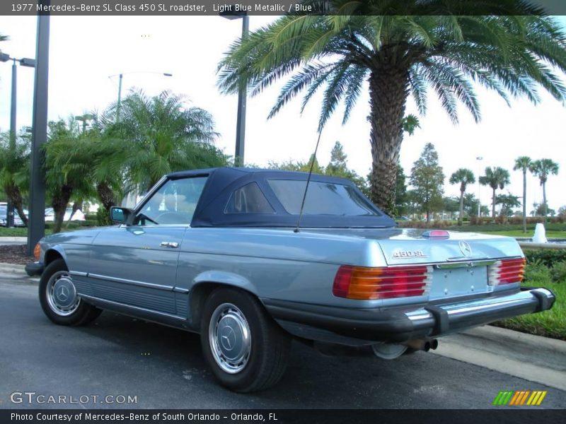 Light Blue Metallic / Blue 1977 Mercedes-Benz SL Class 450 SL roadster