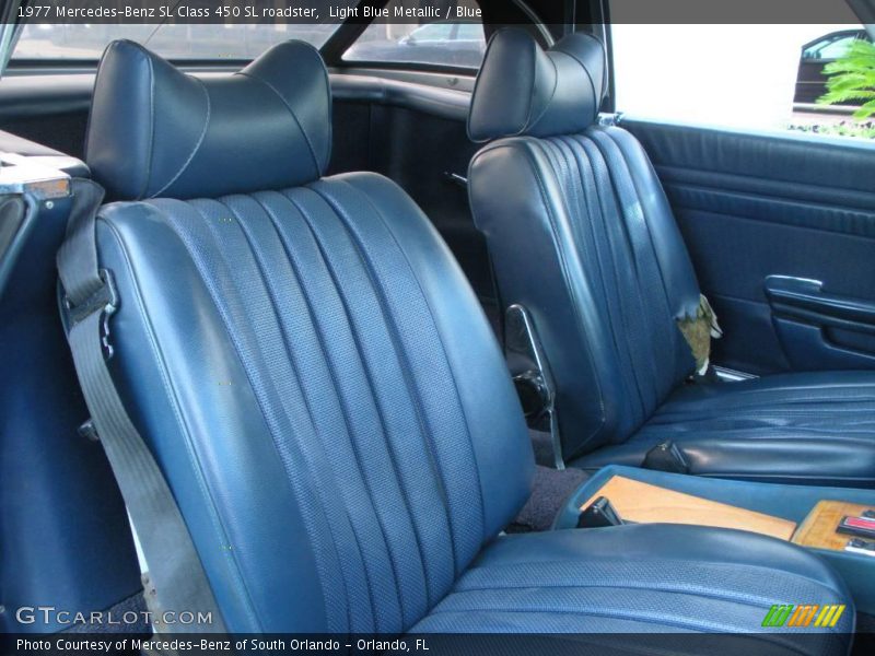 Light Blue Metallic / Blue 1977 Mercedes-Benz SL Class 450 SL roadster