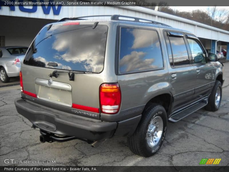 Spruce Green Metallic / Medium Graphite 2000 Mercury Mountaineer V8 AWD