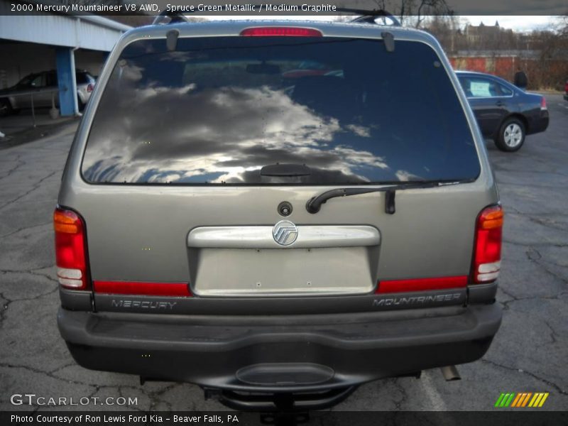 Spruce Green Metallic / Medium Graphite 2000 Mercury Mountaineer V8 AWD