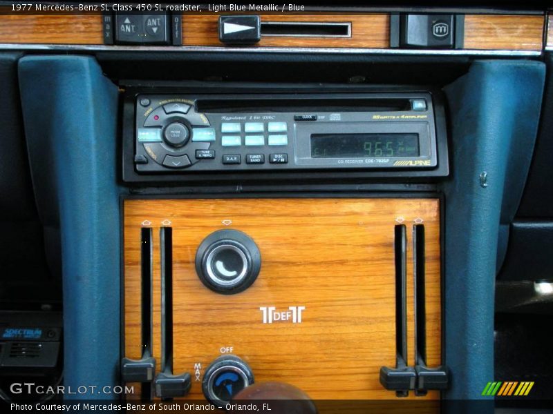 Light Blue Metallic / Blue 1977 Mercedes-Benz SL Class 450 SL roadster