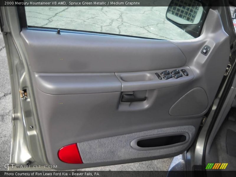 Spruce Green Metallic / Medium Graphite 2000 Mercury Mountaineer V8 AWD