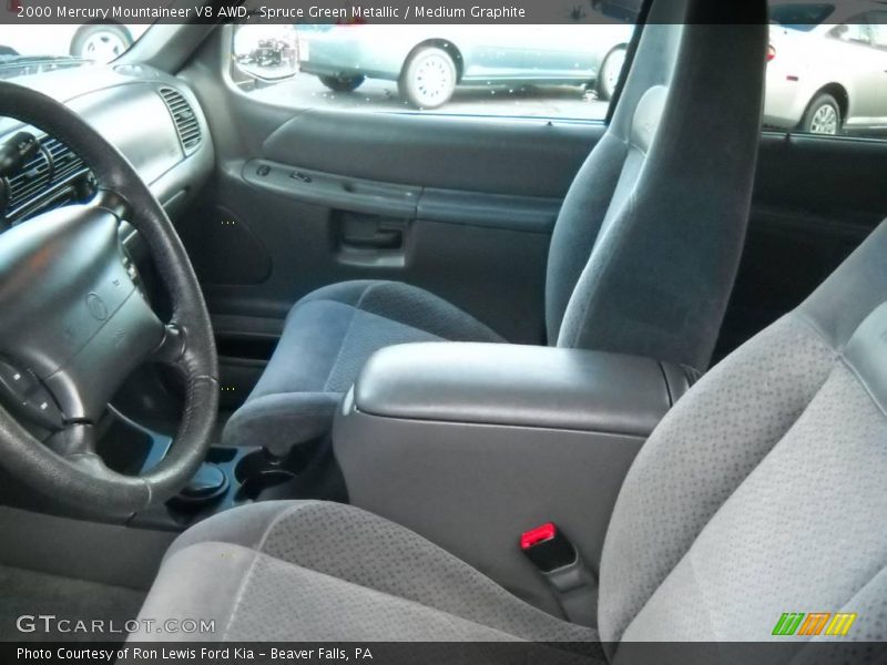 Spruce Green Metallic / Medium Graphite 2000 Mercury Mountaineer V8 AWD