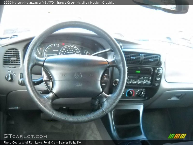 Spruce Green Metallic / Medium Graphite 2000 Mercury Mountaineer V8 AWD