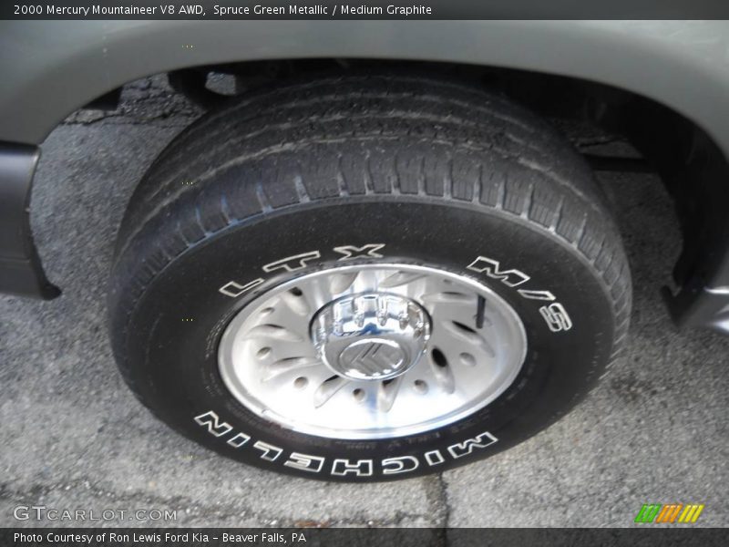 Spruce Green Metallic / Medium Graphite 2000 Mercury Mountaineer V8 AWD