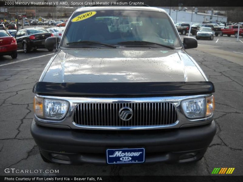 Spruce Green Metallic / Medium Graphite 2000 Mercury Mountaineer V8 AWD