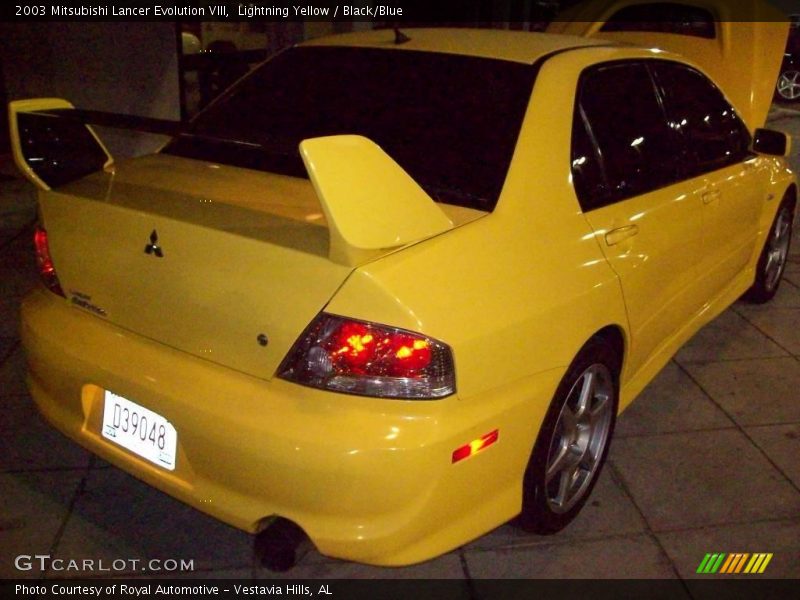 Lightning Yellow / Black/Blue 2003 Mitsubishi Lancer Evolution VIII