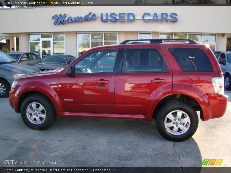 Vivid Red Metallic / Black 2008 Mercury Mariner V6