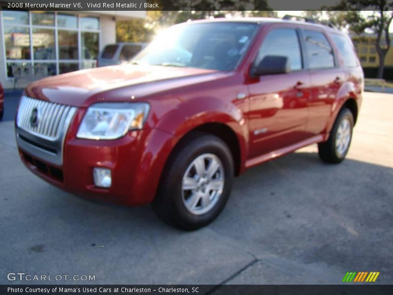 Vivid Red Metallic / Black 2008 Mercury Mariner V6