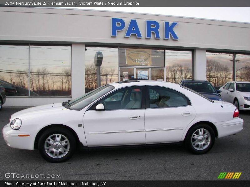 Vibrant White / Medium Graphite 2004 Mercury Sable LS Premium Sedan