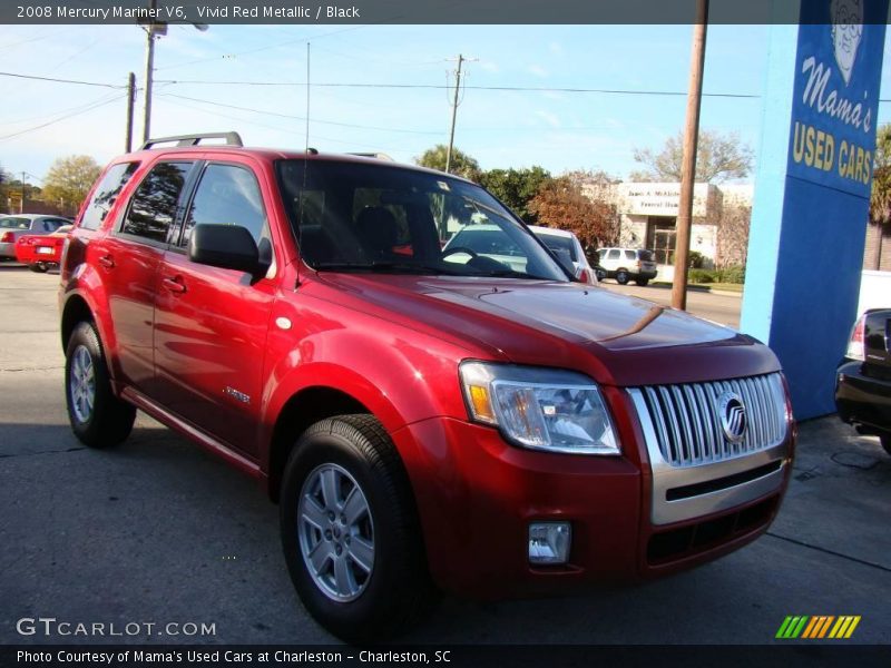 Vivid Red Metallic / Black 2008 Mercury Mariner V6