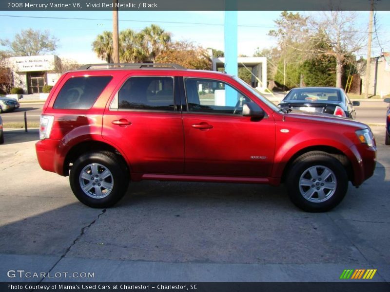 Vivid Red Metallic / Black 2008 Mercury Mariner V6