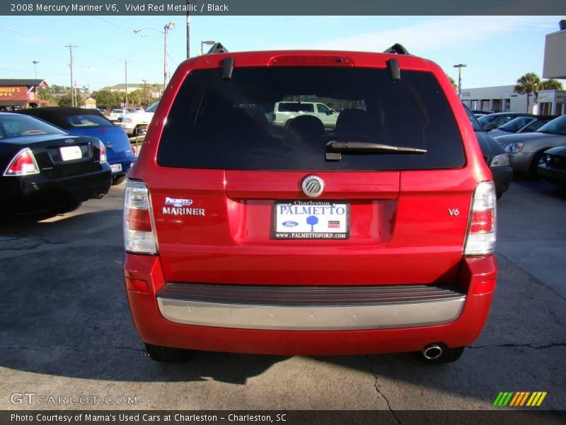 Vivid Red Metallic / Black 2008 Mercury Mariner V6