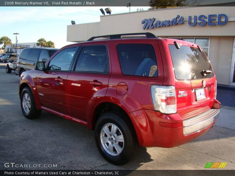 Vivid Red Metallic / Black 2008 Mercury Mariner V6