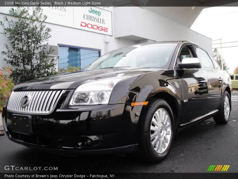 Black / Medium Light Stone 2008 Mercury Sable Sedan
