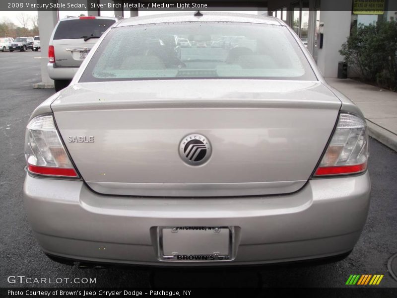 Silver Birch Metallic / Medium Light Stone 2008 Mercury Sable Sedan