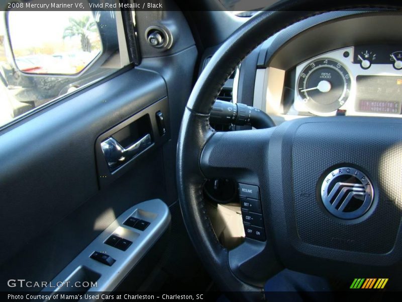 Vivid Red Metallic / Black 2008 Mercury Mariner V6
