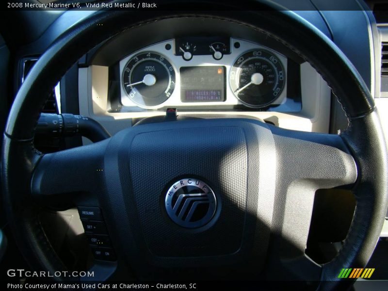 Vivid Red Metallic / Black 2008 Mercury Mariner V6