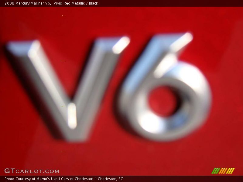 Vivid Red Metallic / Black 2008 Mercury Mariner V6